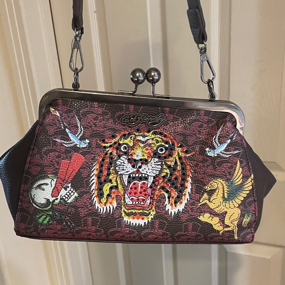 Ed Hardy Handbags - Ed Hardy Tiger & Skull Purse
